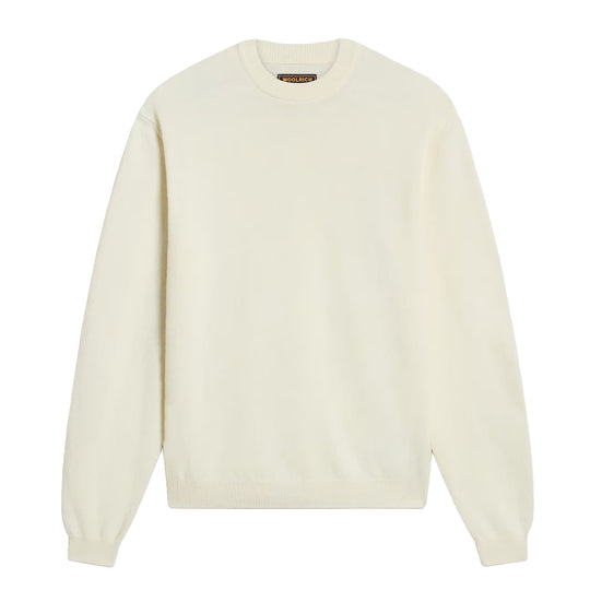 WOOLRICH Maglione Girocollo Uomo in pura lana vergine - Panna