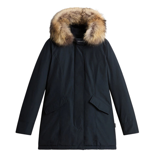Jas Dames Woolrich Arctic Parka Ramar Afneembare Bontkraag Blauw