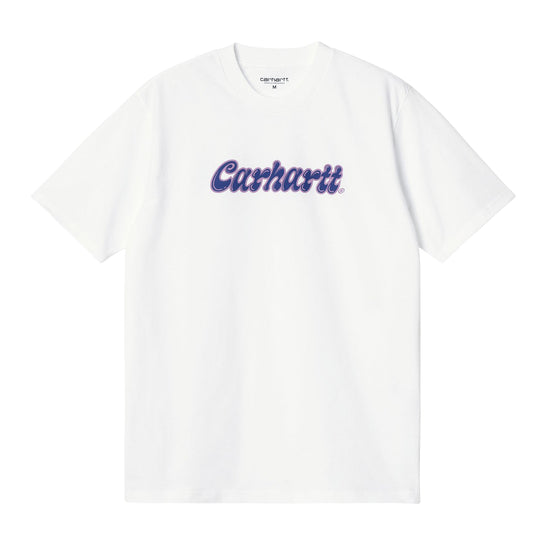 Heren T-shirt Carhartt WIP S/S Liquid Script Wit