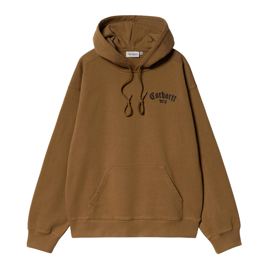 Heren Sweater Carhartt WIP Hooded Onyx Script Bruin