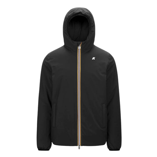 Giubbino Uomo K-Way Jack St Warm Reversibile Nero / Verde