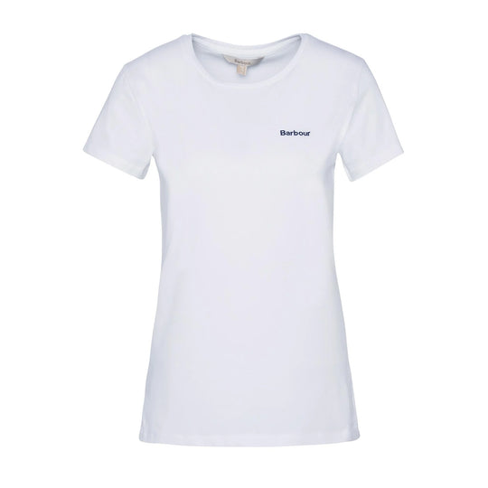 T-shirt Donna Barbour Logo Saltford Bianco