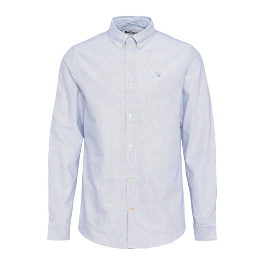 Camicia Uomo Barbour Oxford A Righe Celeste
