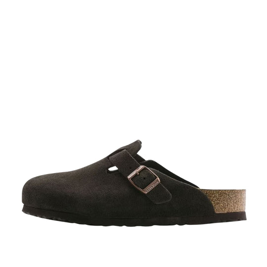 Unisex Klompen Birkenstock Boston Zacht Voetbed Bruin