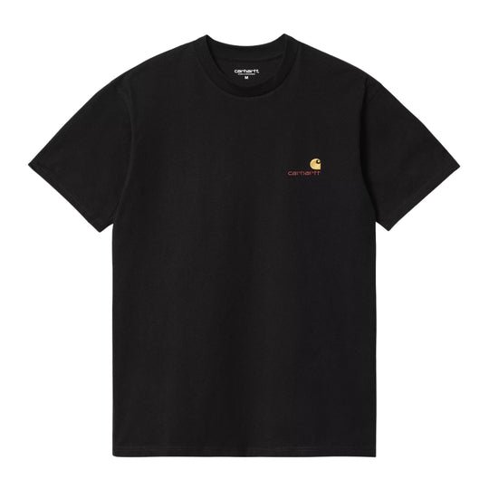 T-shirt Uomo Carhartt WIP S/S American Script Nero