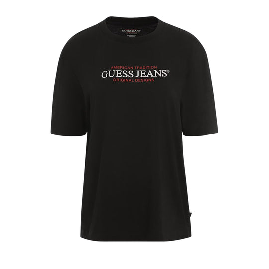 T-shirt Donna Guess American Tradition Nero
