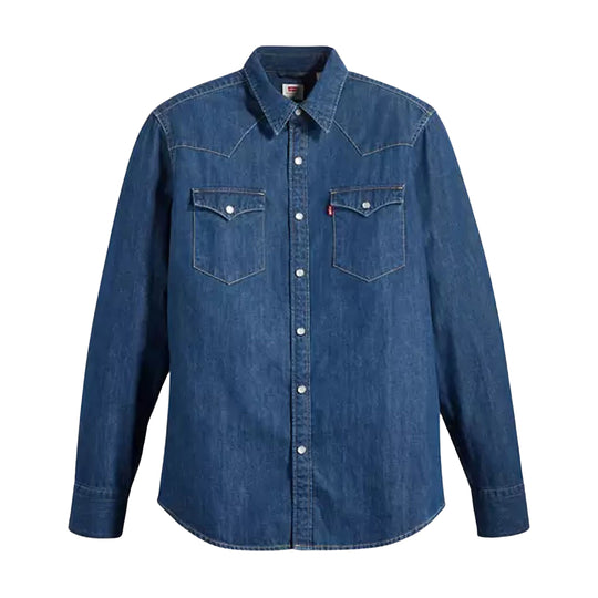 Camicia Uomo Levi's Standard Western Barstow Blu Denim