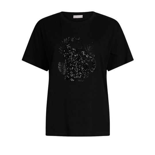 T-shirt Donna Liu-Jo Stampa Pantera Nero