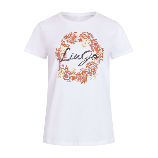 T-shirt Donna Liu-Jo Stampa Floreale Bianco