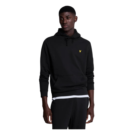 Felpa Cappuccio Uomo Lyle & Scott Logo Nero