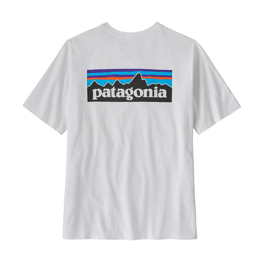 T-shirt Uomo Patagonia P-6 Logo Responsibili-Tee Bianco