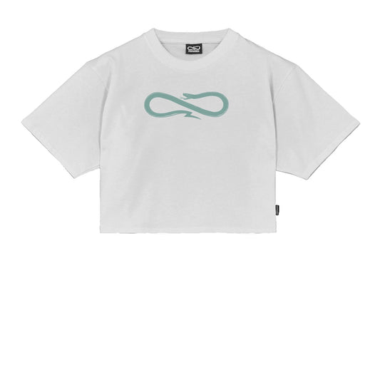 Dames Cropped T-shirt Propaganda Logo Wit