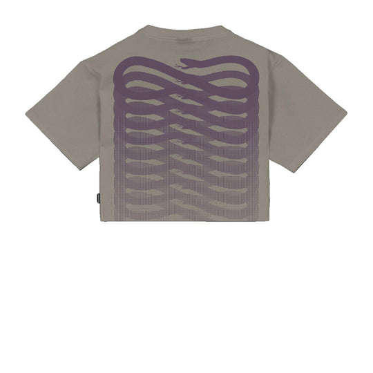 T-shirt Donna Cropped Propaganda Sabbia / Viola