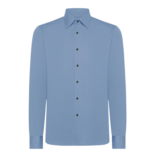 Camicia Uomo RRD Oxford Jacquard Celeste