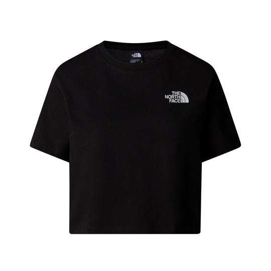 Dames T-shirt The North Face Simple Dome Cropped Zwart