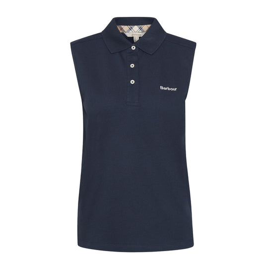 Damenpoloshirt Barbour Bowford Ärmellos Blau