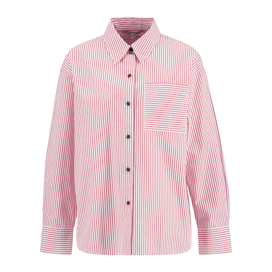 Damenhemd Barbour Polly Gestreiftes Shirt Weiß/Rot 
