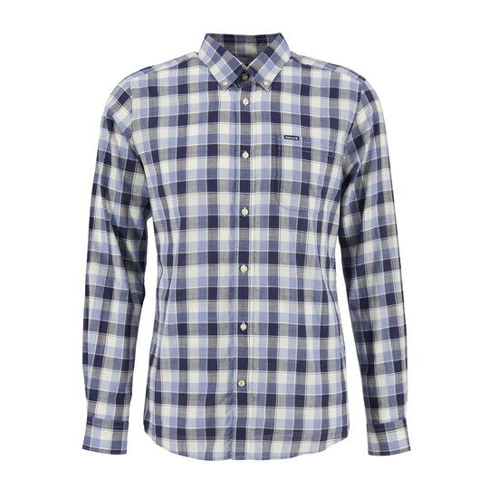 Herrenhemd Barbour Harwood Tailored Shirt Blau/Hellblau 
