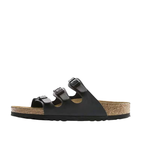 Sandali Donna Birkenstock Florida Plantare Morbido Nero