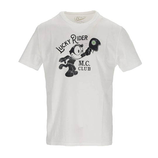 T-Shirt Uomo Bl'Ker Lucky Rider Felix Bianco