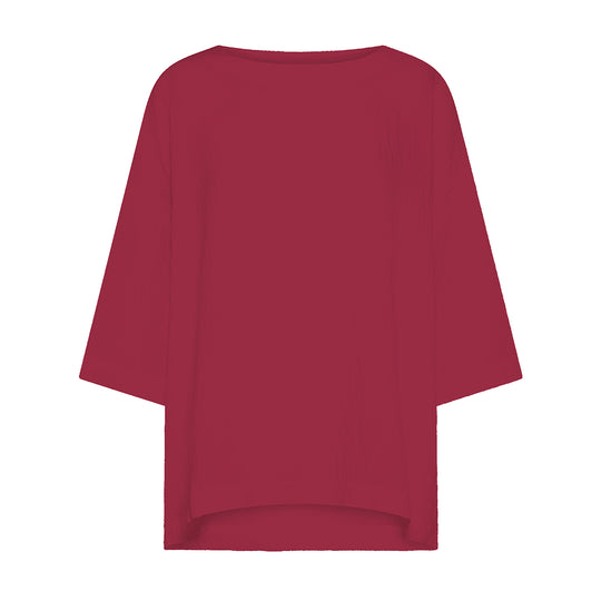 T-Shirt Donna Deha Ampia Effetto Stropicciato Bordeaux
