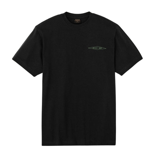 T-Shirt Uomo Filson S/S Scenic Graphic Nero Lavato