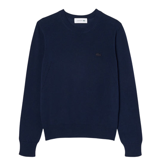 LACOSTE Maglia Donna Girocollo Unita - Blu