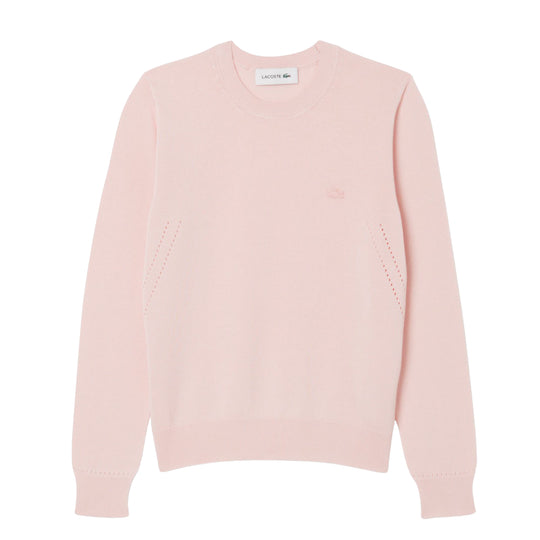LACOSTE Maglia Donna Girocollo Unita - Rosa