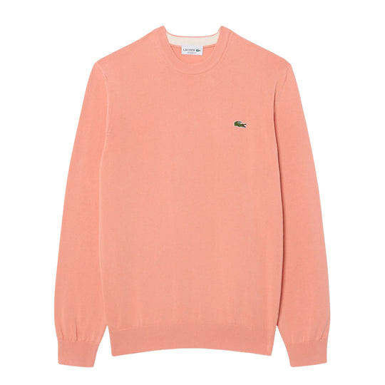 Maglia Uomo Lacoste Girocollo Monocromatico Salmone