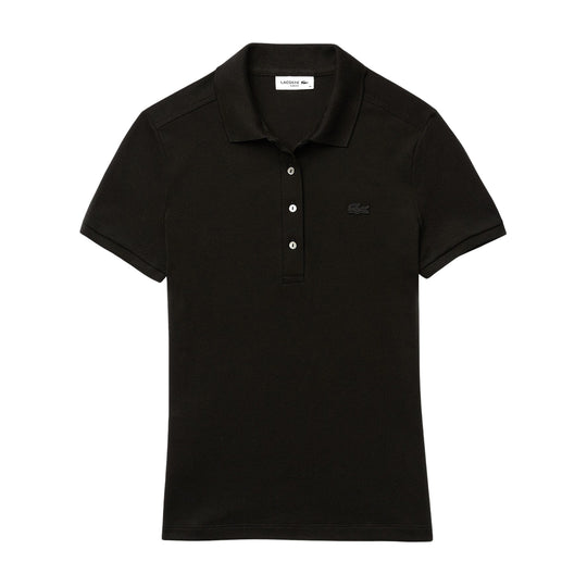 Damen-Poloshirt Lacoste Slim Fit Schwarz