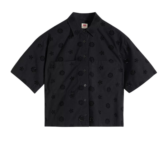Damenhemd Levi'S Verkürzt Novelty Harlie Kurzarm Schwarz