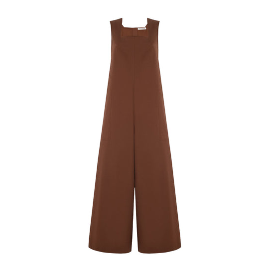Women's Jumpsuit Manila Grace Maxi Jumpsuit Square Neck Cocoa