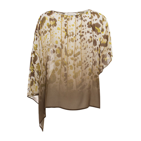 Damenhemd Manila Grace Bluse Box Gepunktet Grün/Creme