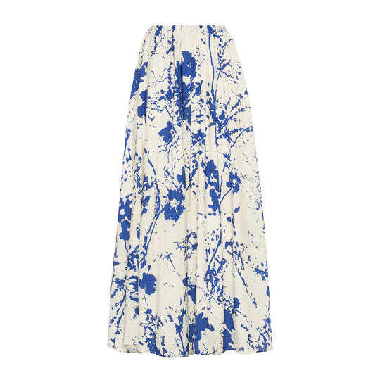 Women's Skirt Manila Grace Long Pattern Cream/Bluette