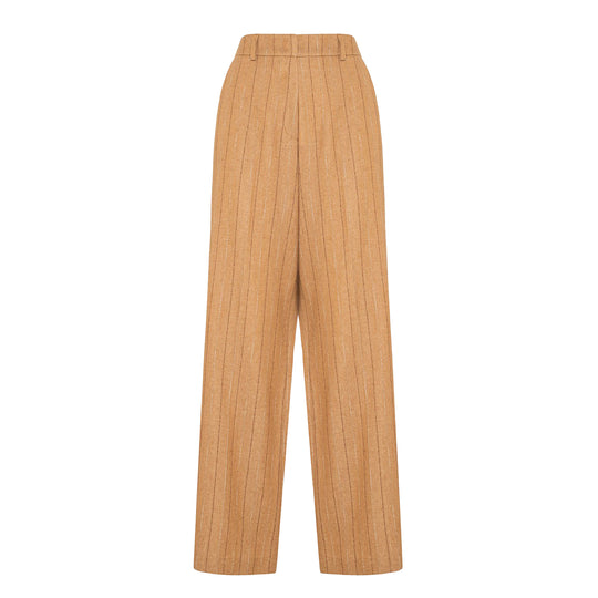 Women's Pants Manila Grace Wide Leg Striped Biscuit