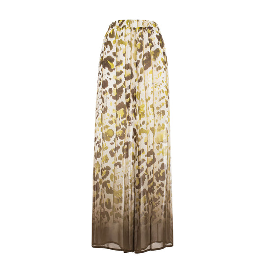 Women's Pants Manila Grace Palazzo Pants Spotted Green/Cream