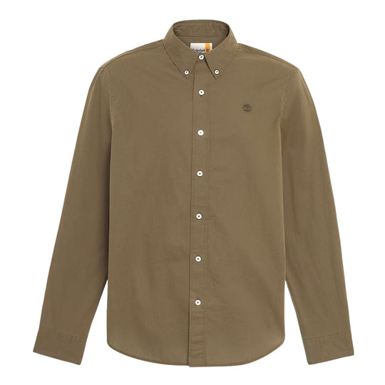 Timberland Men's L/S Popeline Shirt B/D Military Green