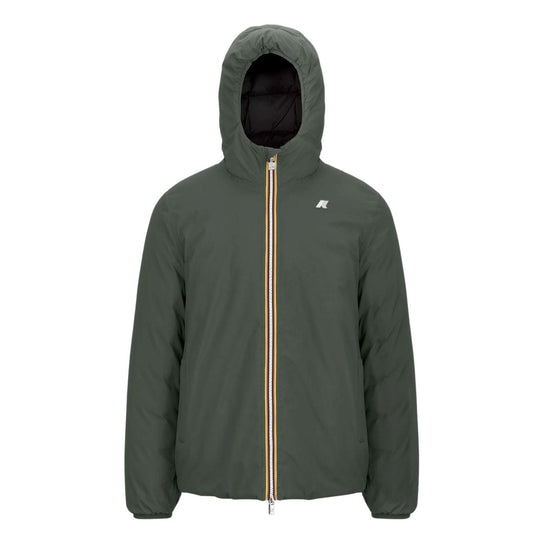 Giubbino Uomo K-Way Jack St Thermo Reversibile Verde / Nero