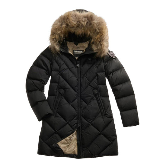 Dames lange donsjas Blauer Althea Zwart