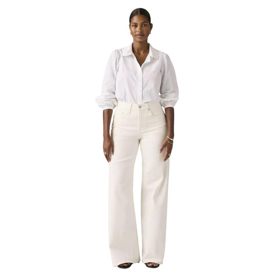 Levi's Women's 728 Hr Wide Leg Jeans White