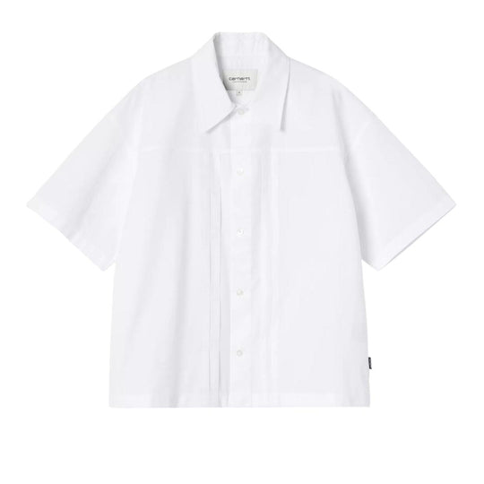 Damen Hemd Carhartt Wip W' Kurzarm Belmont Shirt Crop Weiß