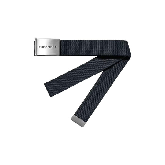 Riem Carhartt WIP Clip Belt Chrome Donkerblauw