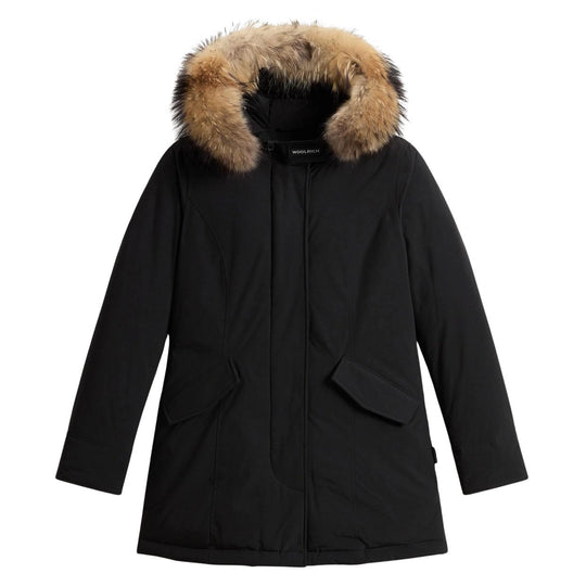 Damesjack Woolrich Arctic Parka met afneembare bontkraag Zwart