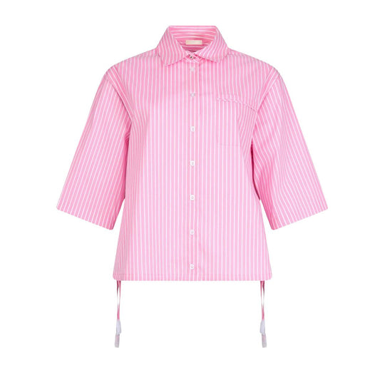 Damenhemd Liu-JO 3/4-Arm Hemd Streifen Rosa/Weiß