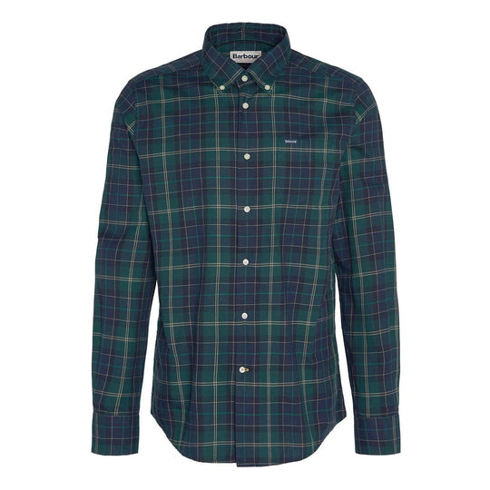 Camicia Uomo Barbour Wetheram Tailored Blu / Verde