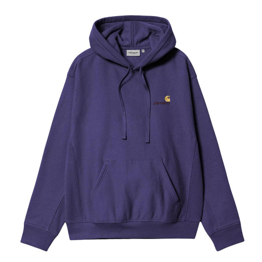 Felpa Uomo Carhartt WIP Hooded American Script Viola