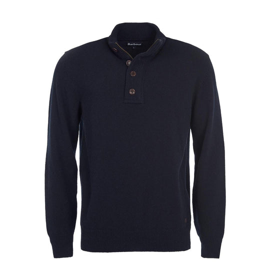 Maglione Uomo Barbour Patch Half Zip Blu Navy
