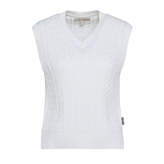 Gilet Maglia Donna Barbour Hartland Bianco