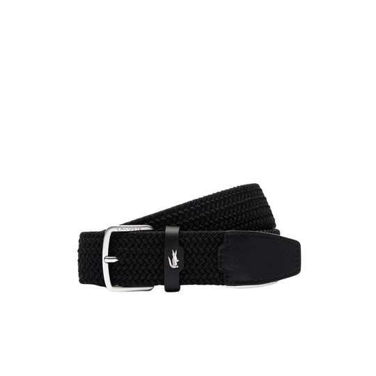Lacoste Canvas Stretch Riem Zwart
