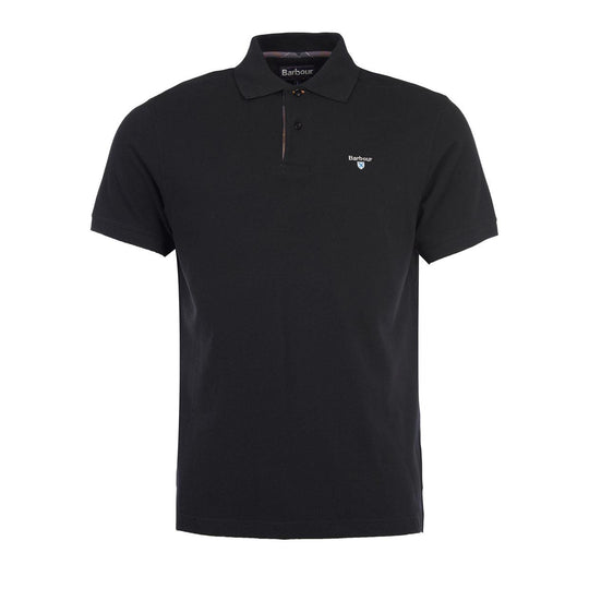 Polo Uomo Barbour Tartan Pique Nero